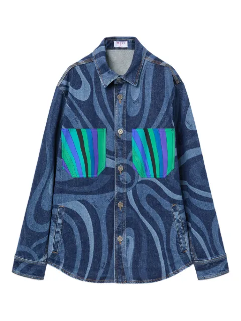 PUCCI Iride-print denim jacket