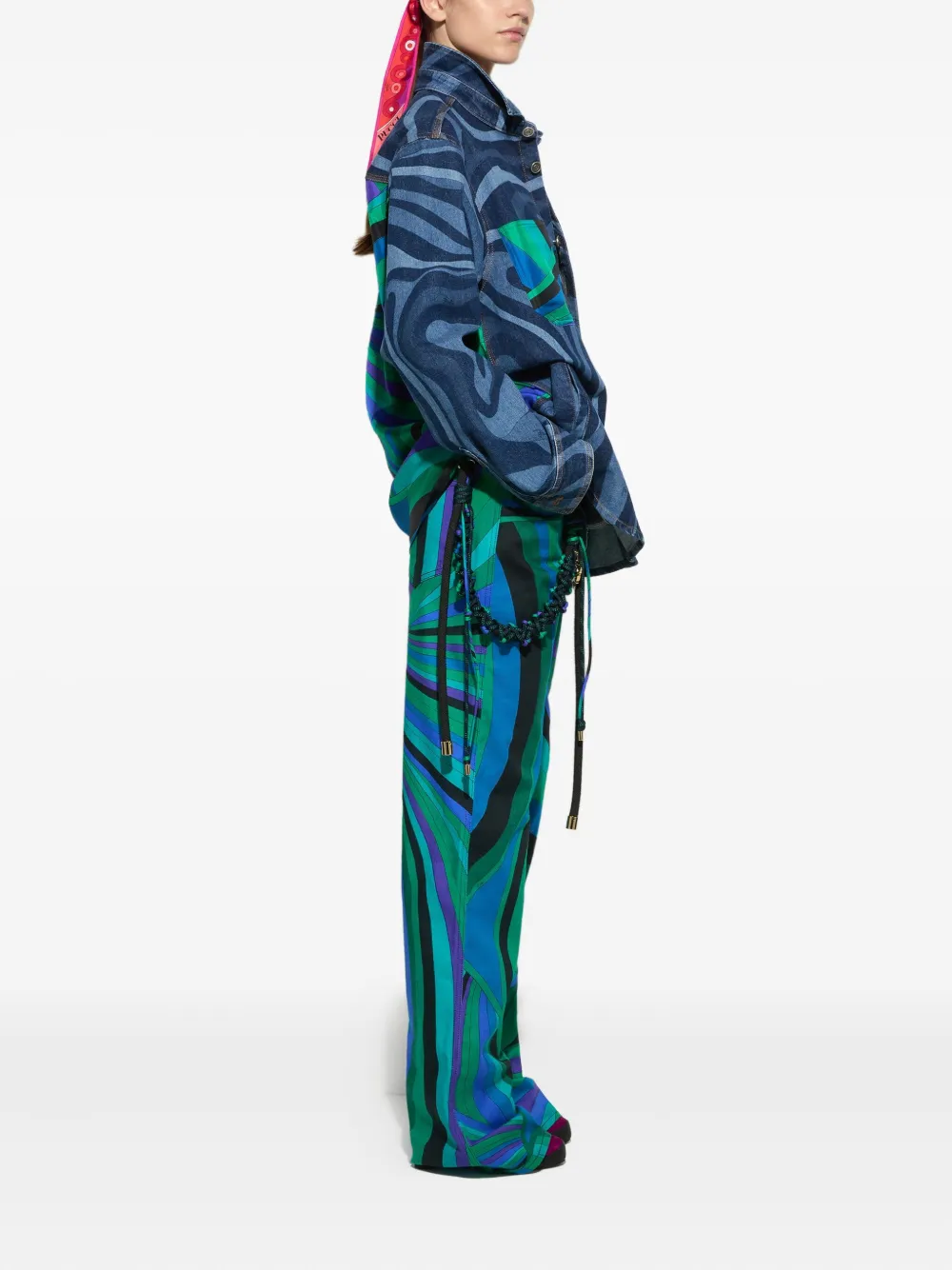 PUCCI IRIDE-PRINT DENIM JACKET