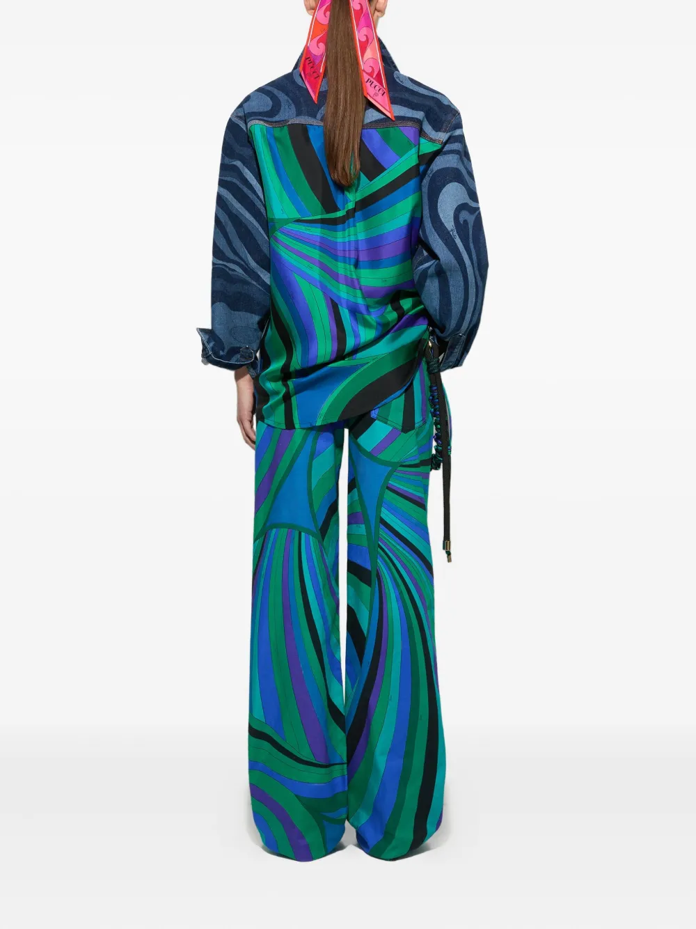 PUCCI IRIDE-PRINT DENIM JACKET