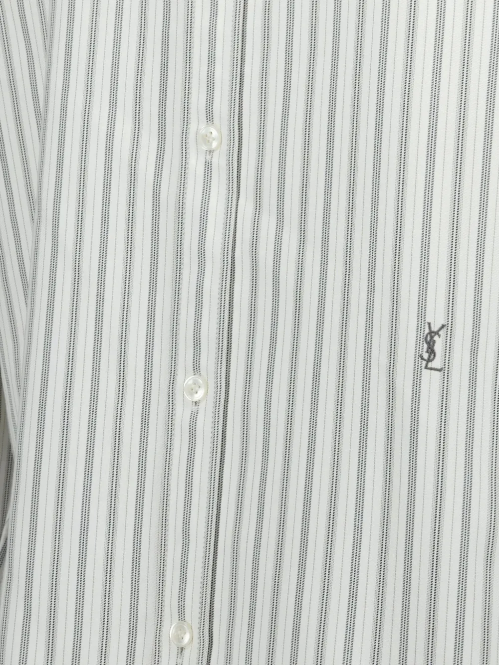 Saint Laurent striped cotton shirt Grijs