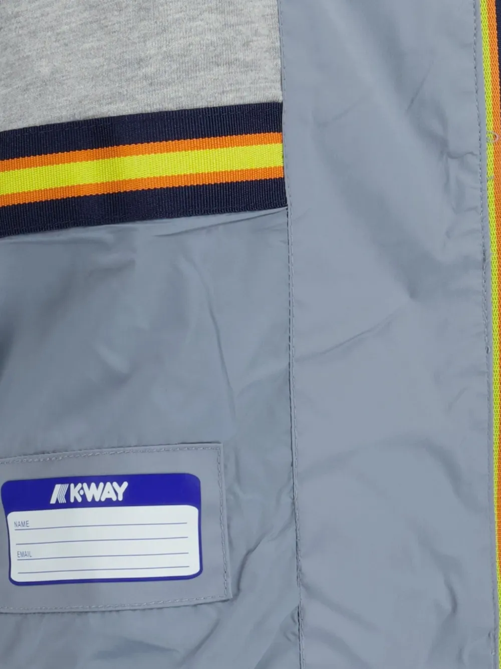 K-Way Amaury jack met ritssluiting en capuchon Grijs
