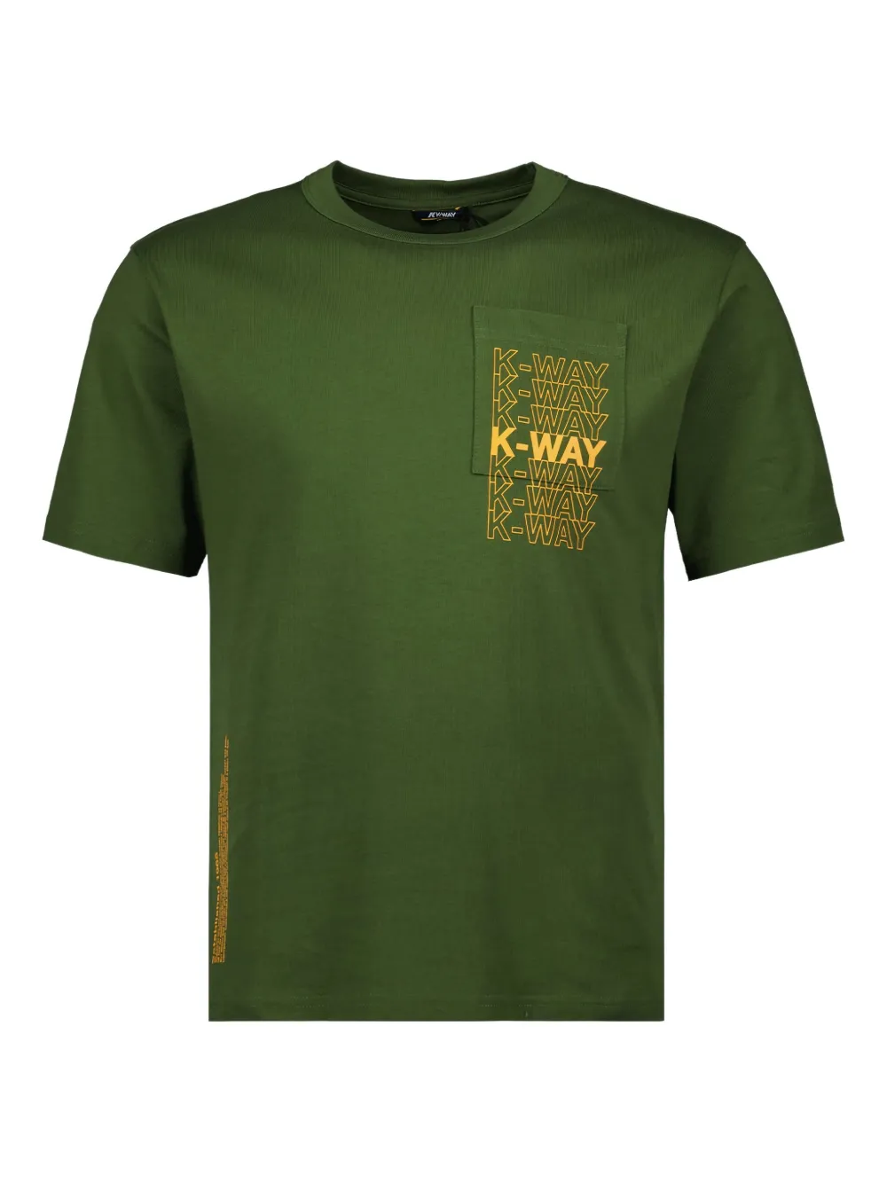 K-Way logo-print pocket T-shirt | Green | Image 1