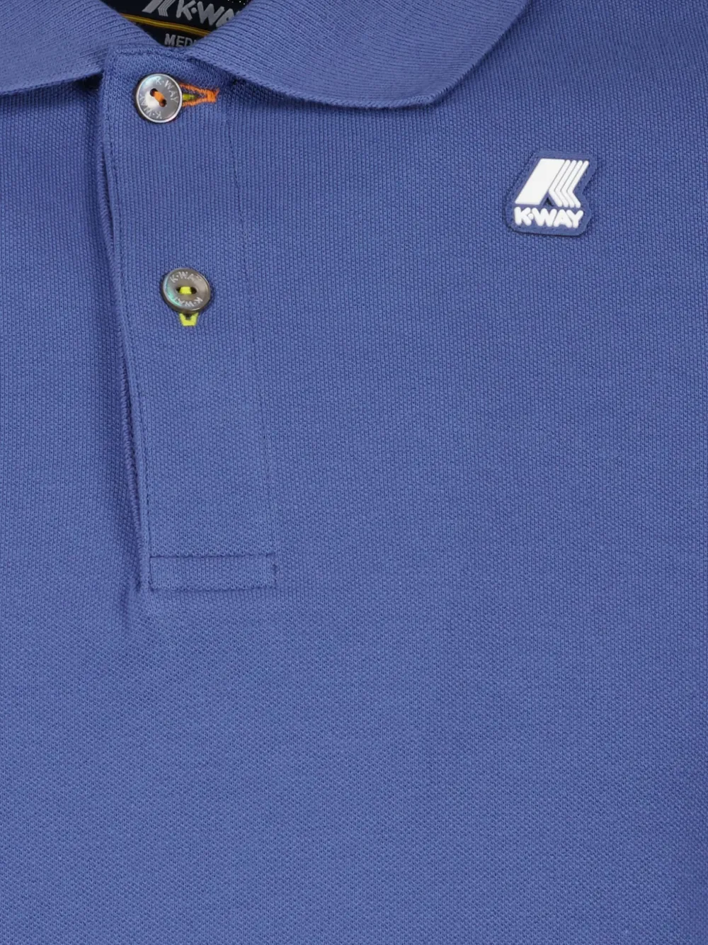 K-Way two-button cotton polo shirt Blauw
