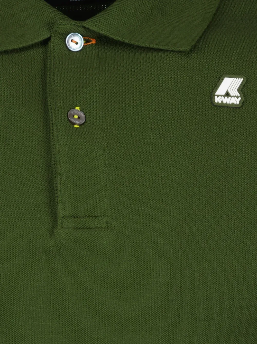 K-Way Poloshirt met twee knopen en logo H11 GREEN CYPRESS