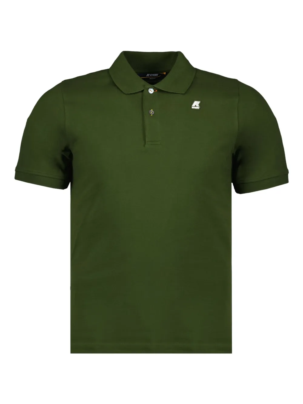 K-Way Poloshirt met twee knopen en logo H11 GREEN CYPRESS