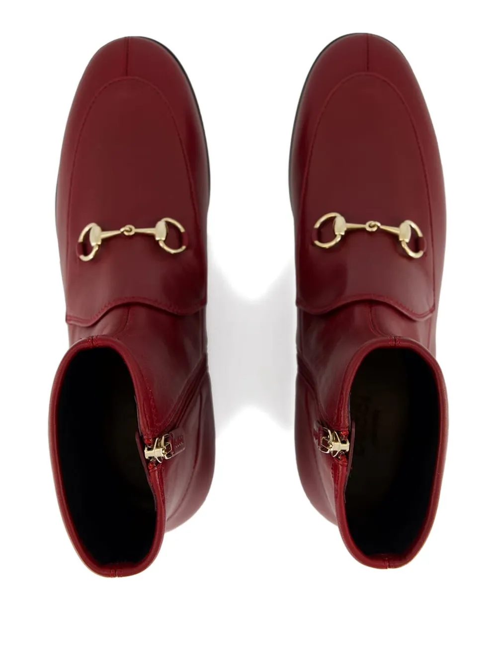 Gucci Jordaan Horsebit leren laarzen Rood