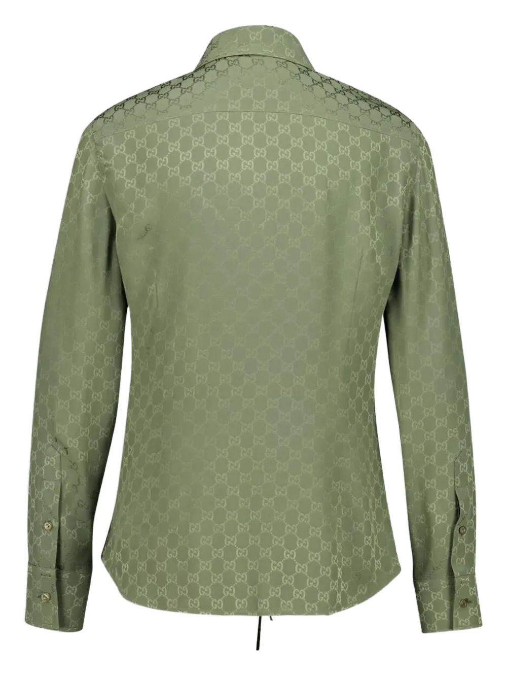 Gucci GG blouse met jacquard en lange mouwen - Groen