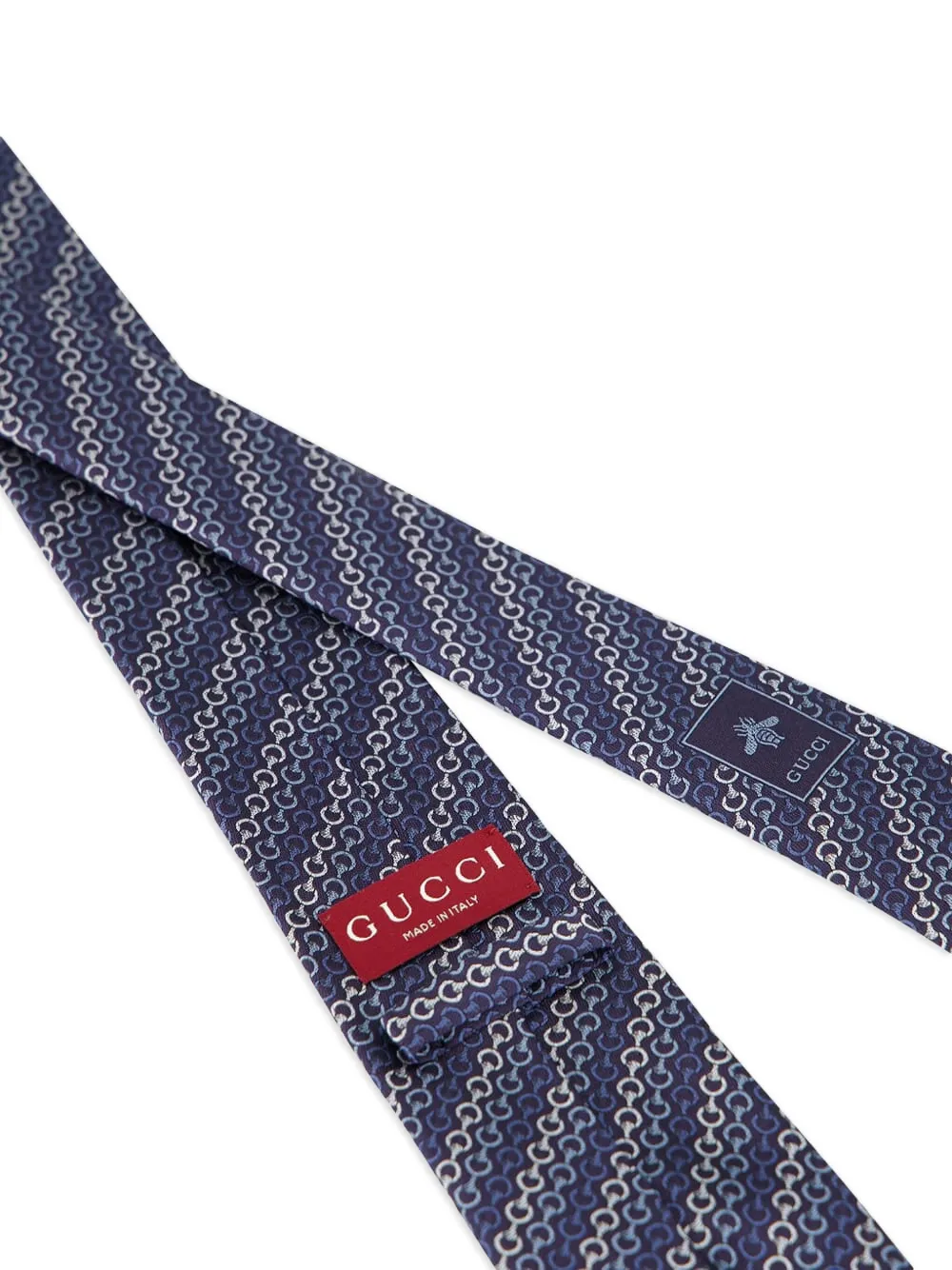  Gucci Corbata Horsebit En Jacquard - Azul 