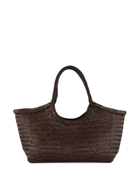DRAGON DIFFUSION herringbone leather tote bag