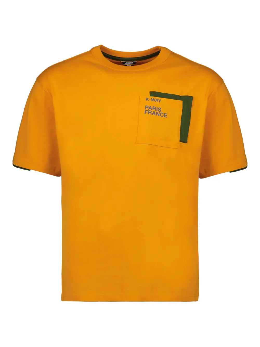 K-Way pocket-detail cotton T-shirt | Orange | Image 1