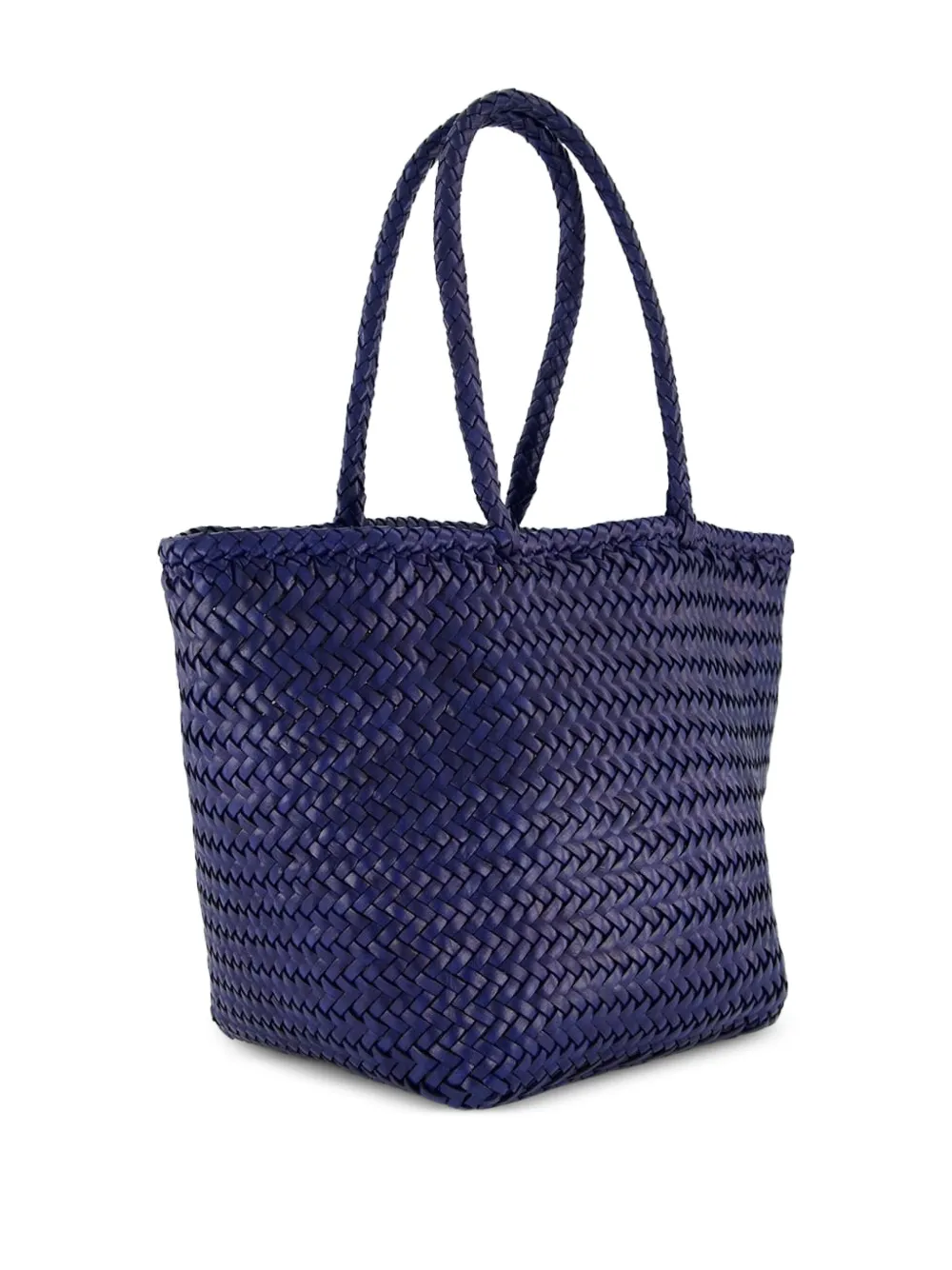 DRAGON DIFFUSION Grace kleine geweven leren shopper Blauw
