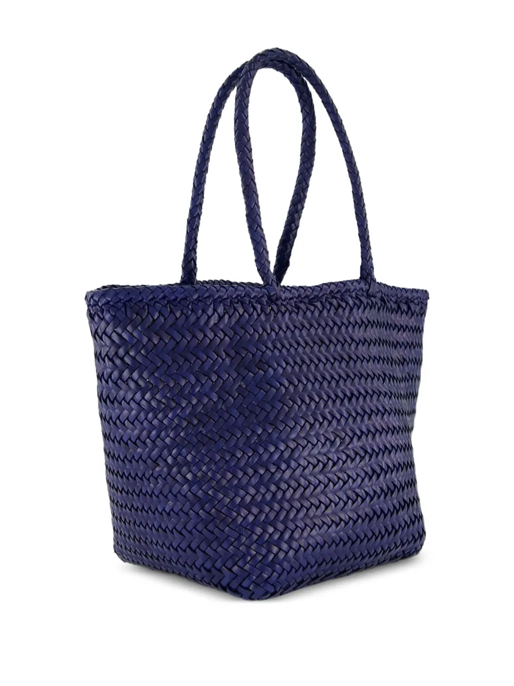 DRAGON DIFFUSION Grace kleine geweven leren shopper Blauw