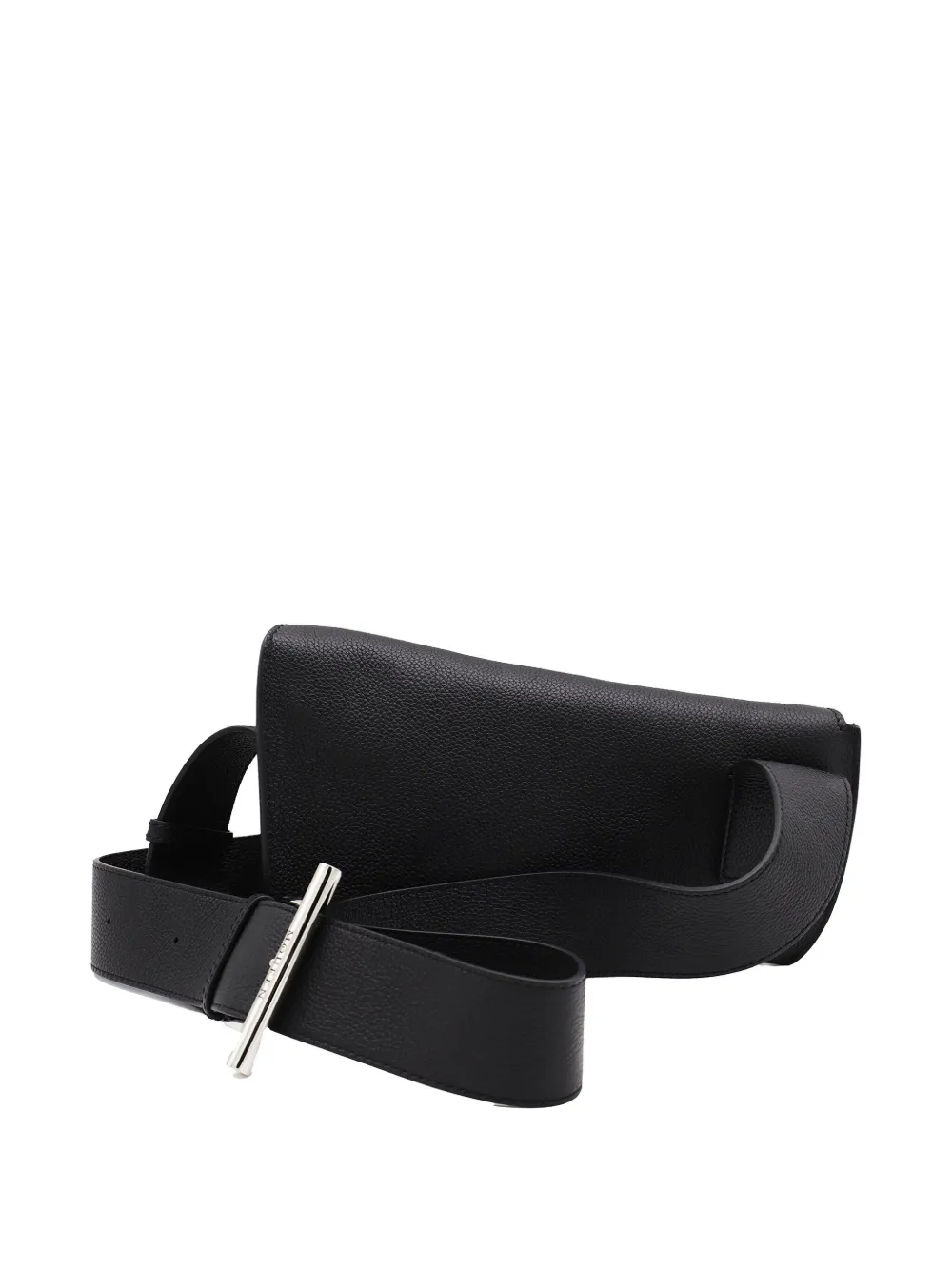 Alexander McQueen Asymmetrische schoudertas met omslag - Zwart