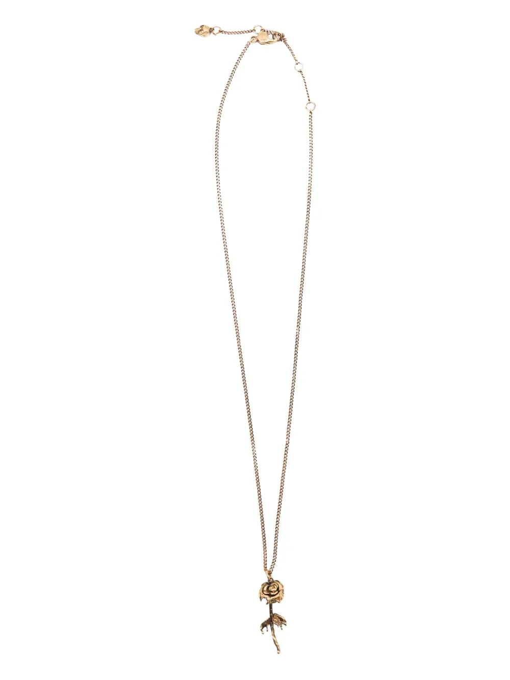 Alexander McQueen rose-pendant necklace - ゴールドトーン Alexander McQueen rose-pendant necklace - ゴールドトーン