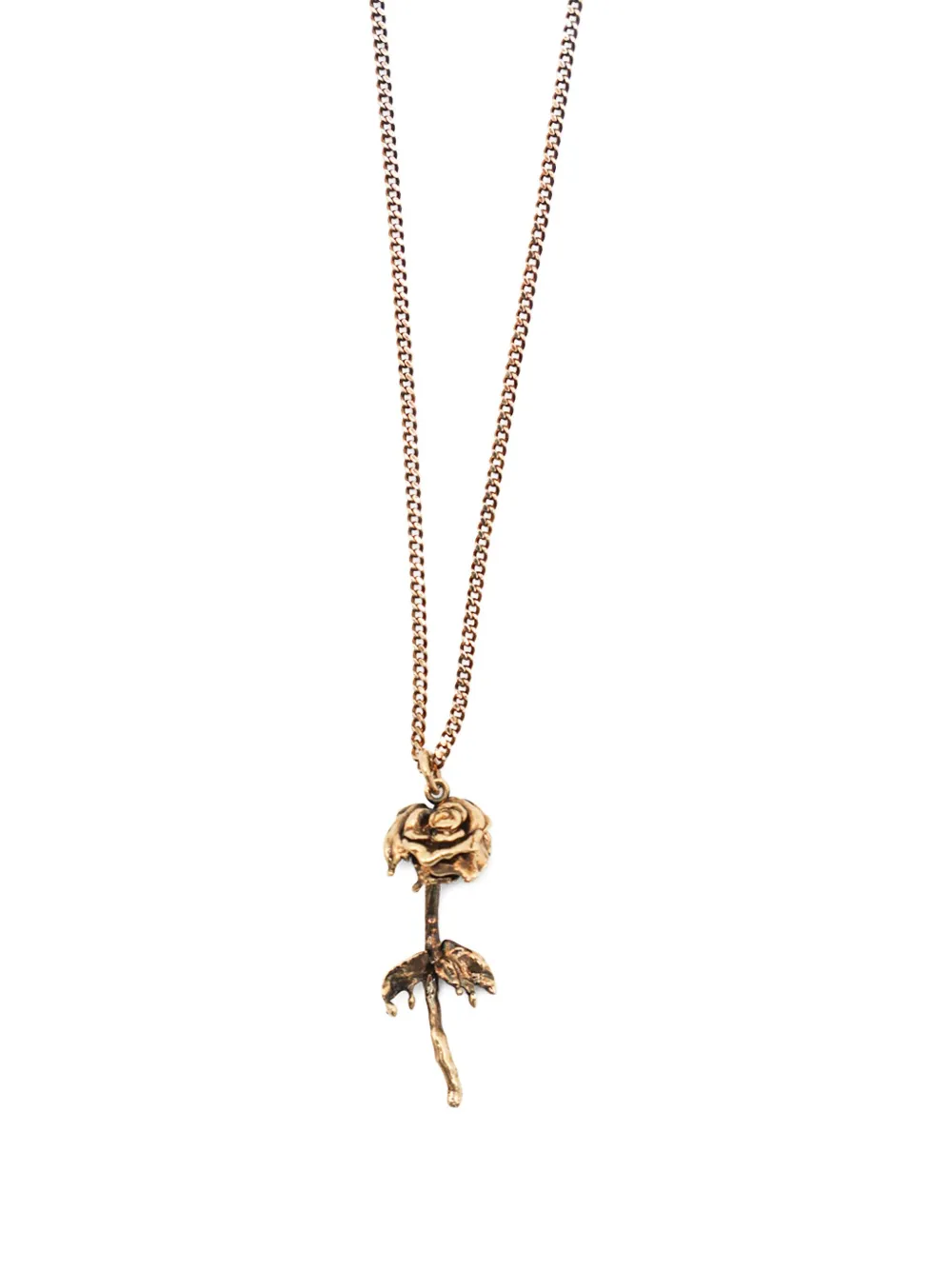 Alexander McQueen Halsketting met rozenhanger - Goud