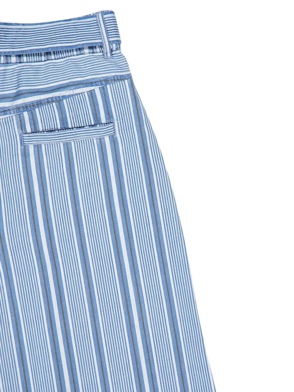 PAULA Elisa gestreepte broek met wijde pijpen Blauw