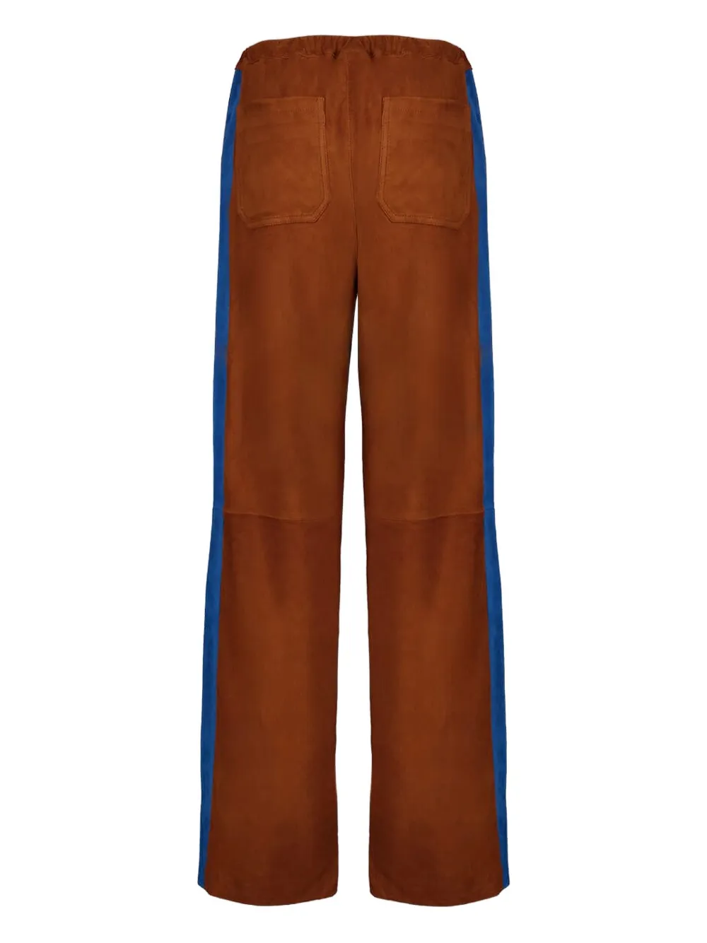 PAULA Broek met zijstreep en trekkoord - Bruin