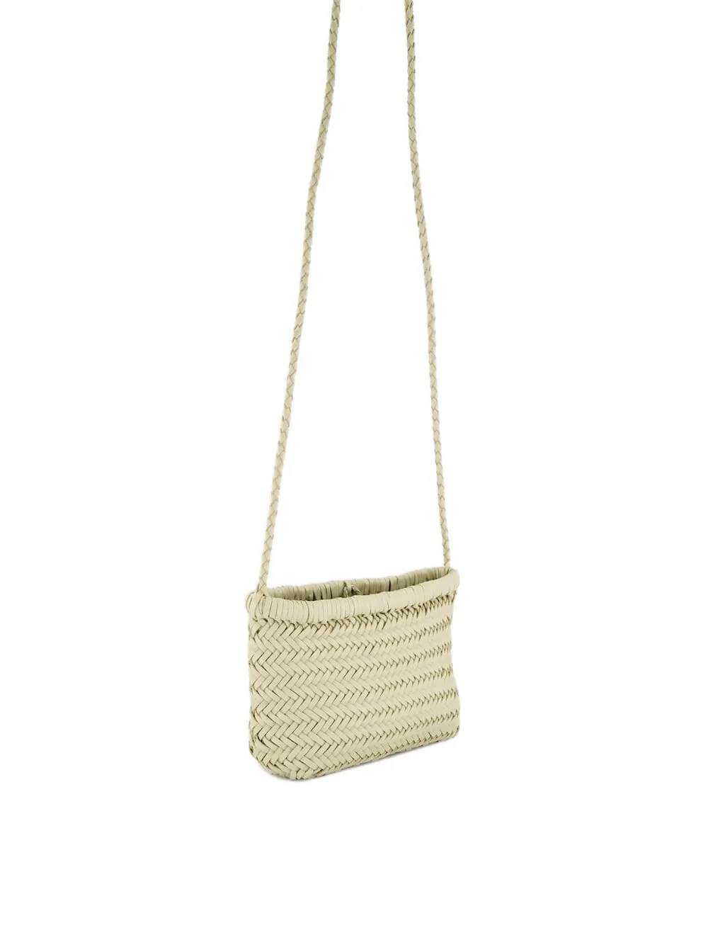 DRAGON DIFFUSION Minsu gevlochten leren crossbodytas - Beige