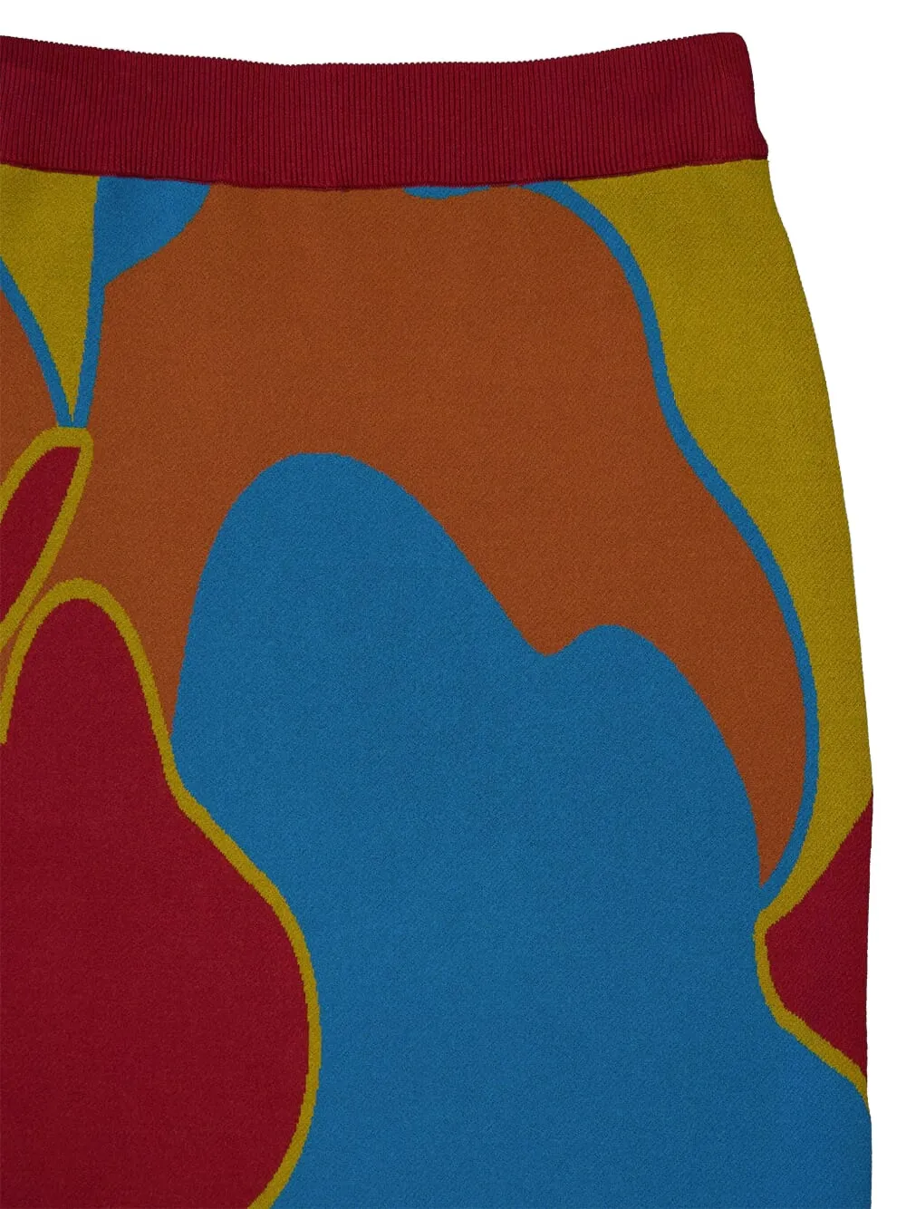 PAULA Amanda midi-rok met jacquard Rood