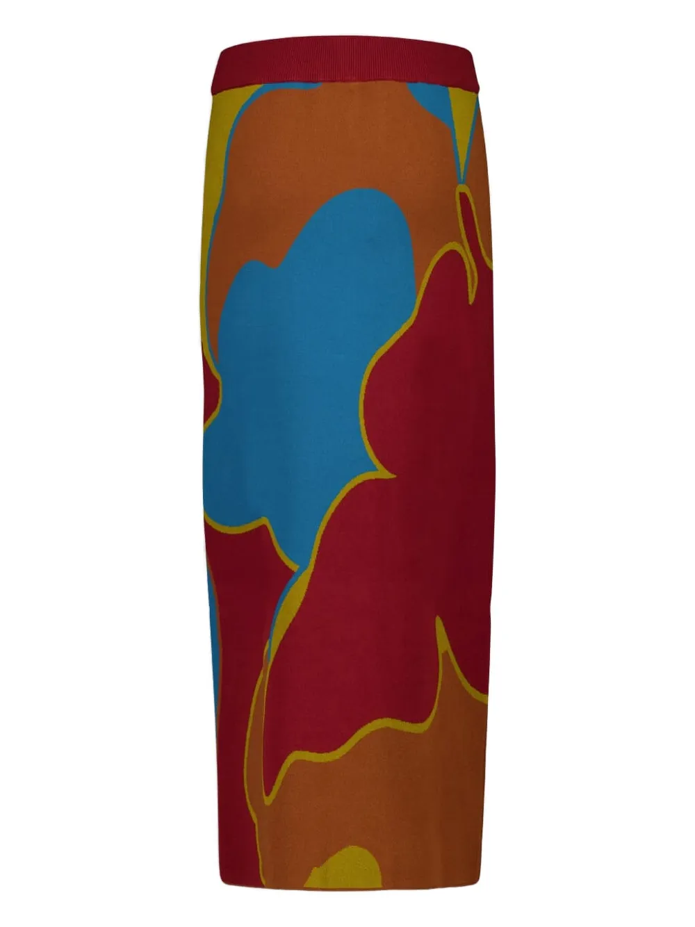 PAULA Amanda midi-rok met jacquard Rood
