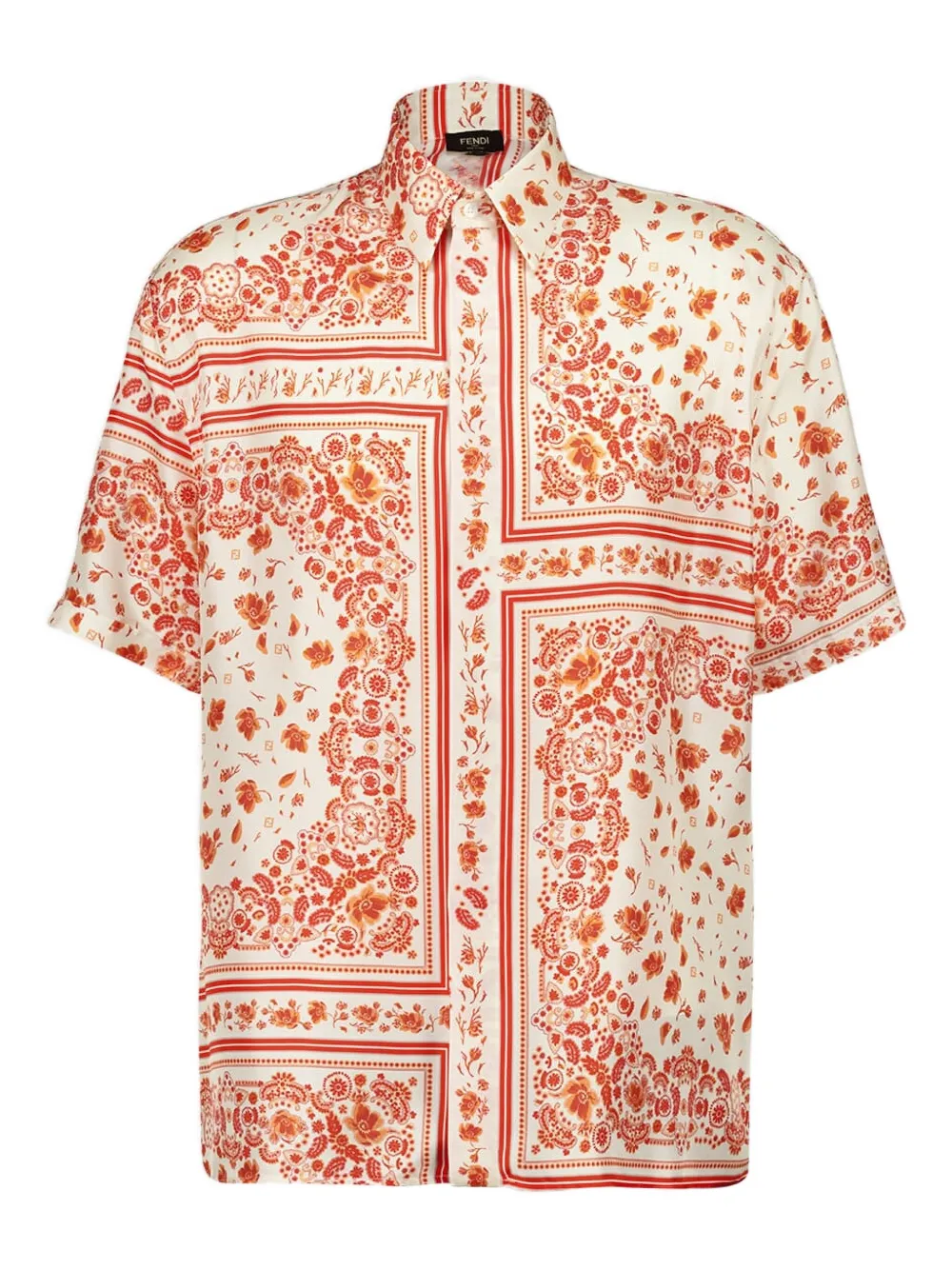 bandana-print short-sleeve shirt
