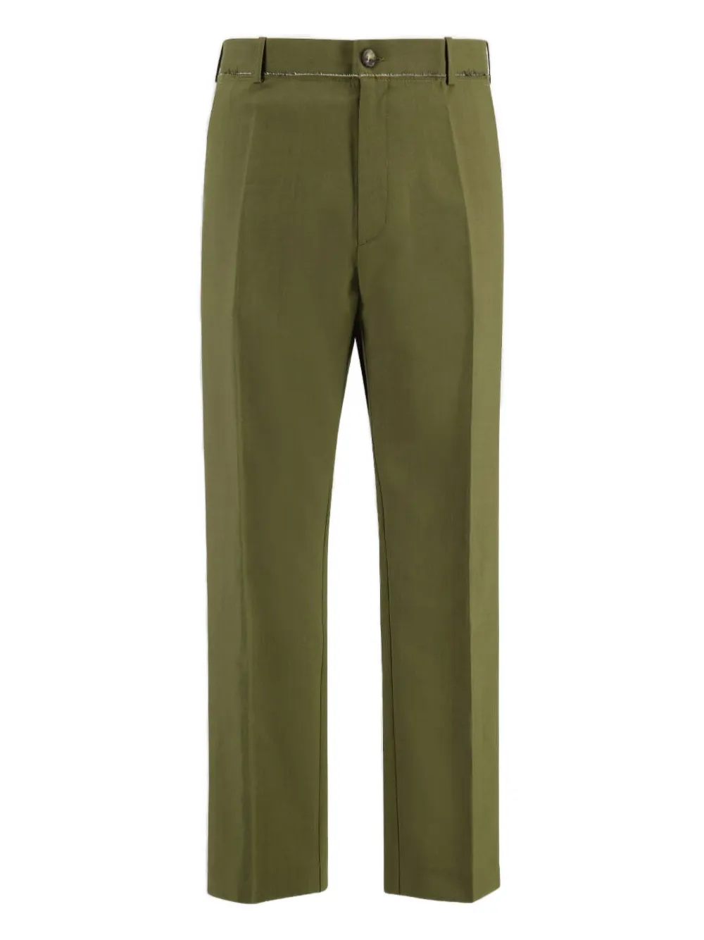 Marni pleat-detail wool trousers | Green | Image 1
