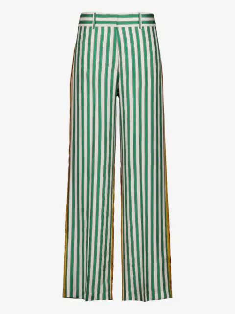 PAULA striped silk twill trousers