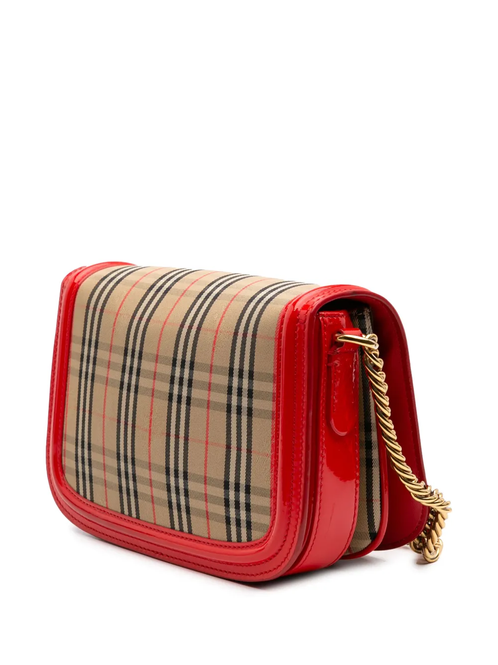 Pre-owned Burberry 2000-2017 Haymarket Check Canvas 1983 Link Flap Shoulder Bag