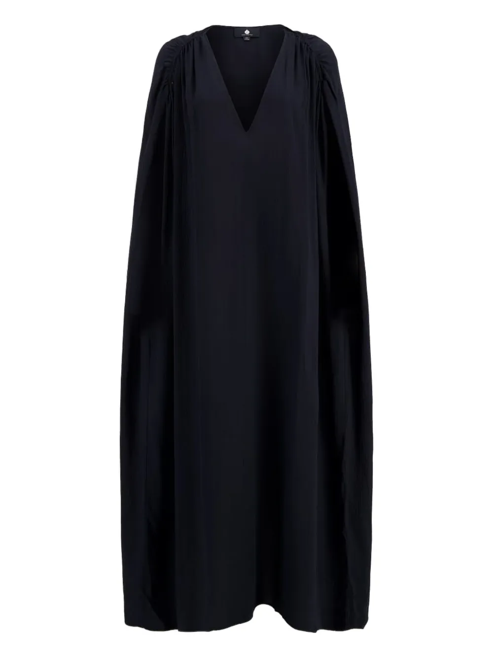 Su cape v-neck dress - Nero