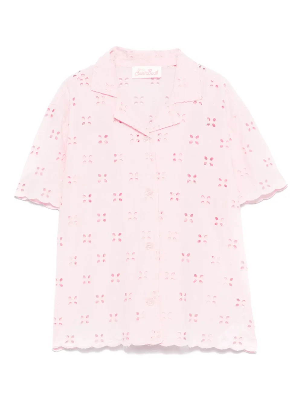 MC2 Saint Barth Kids Broderie anglaise shirt Roze