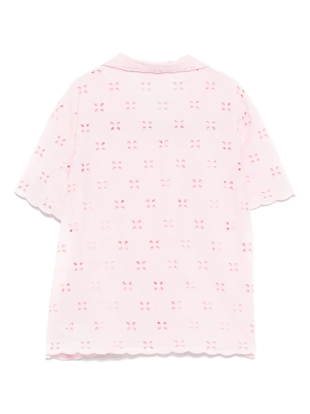 MC2 Saint Barth Kids Broderie anglaise shirt Roze