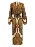 Johanna Ortiz tie-front paisley print dress - Neutrals