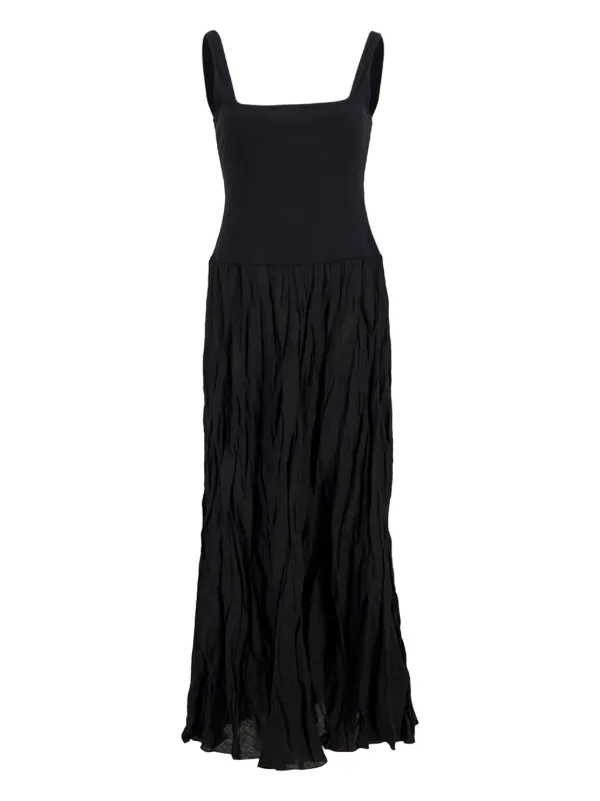 Johanna Ortiz Mariner Sleeveless Maxi Dress in Black