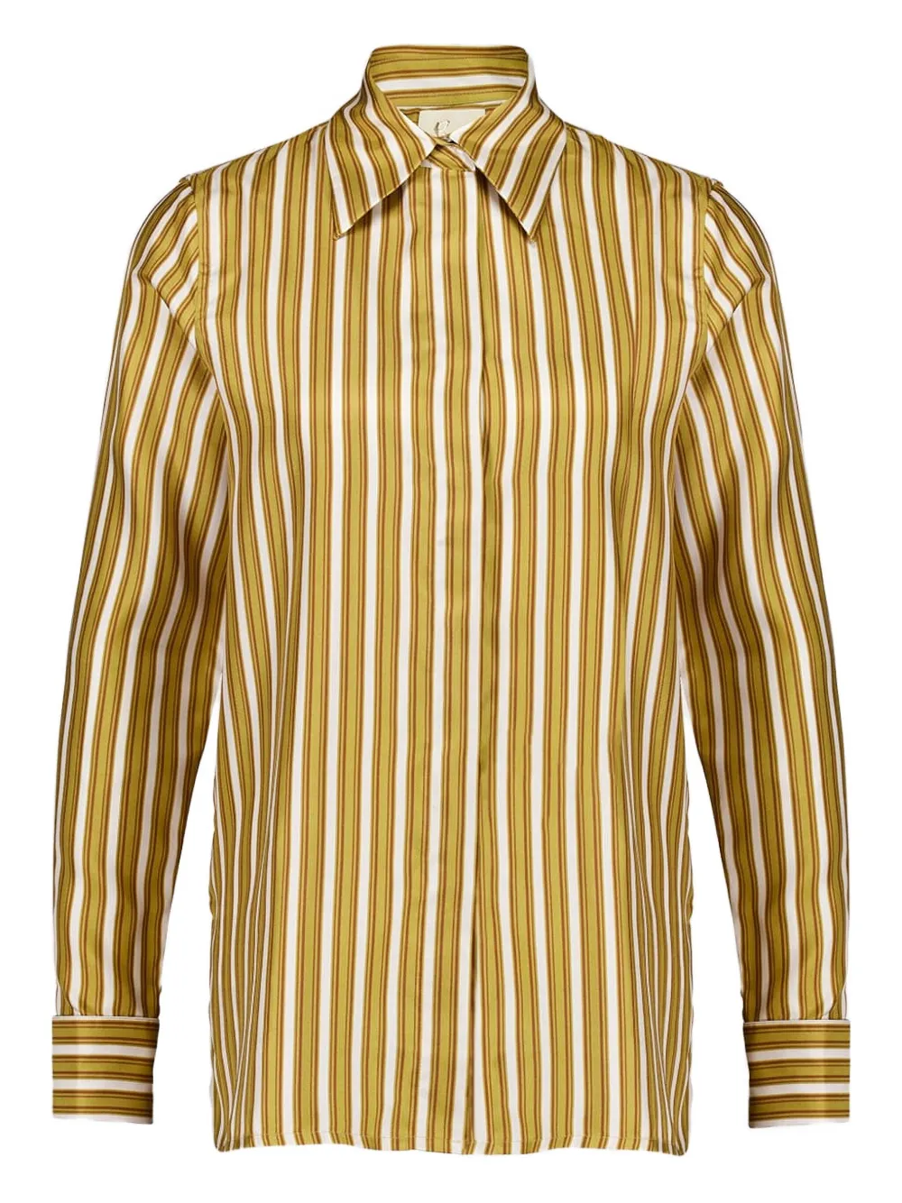 PAULA Camicia a righe in seta - Giallo