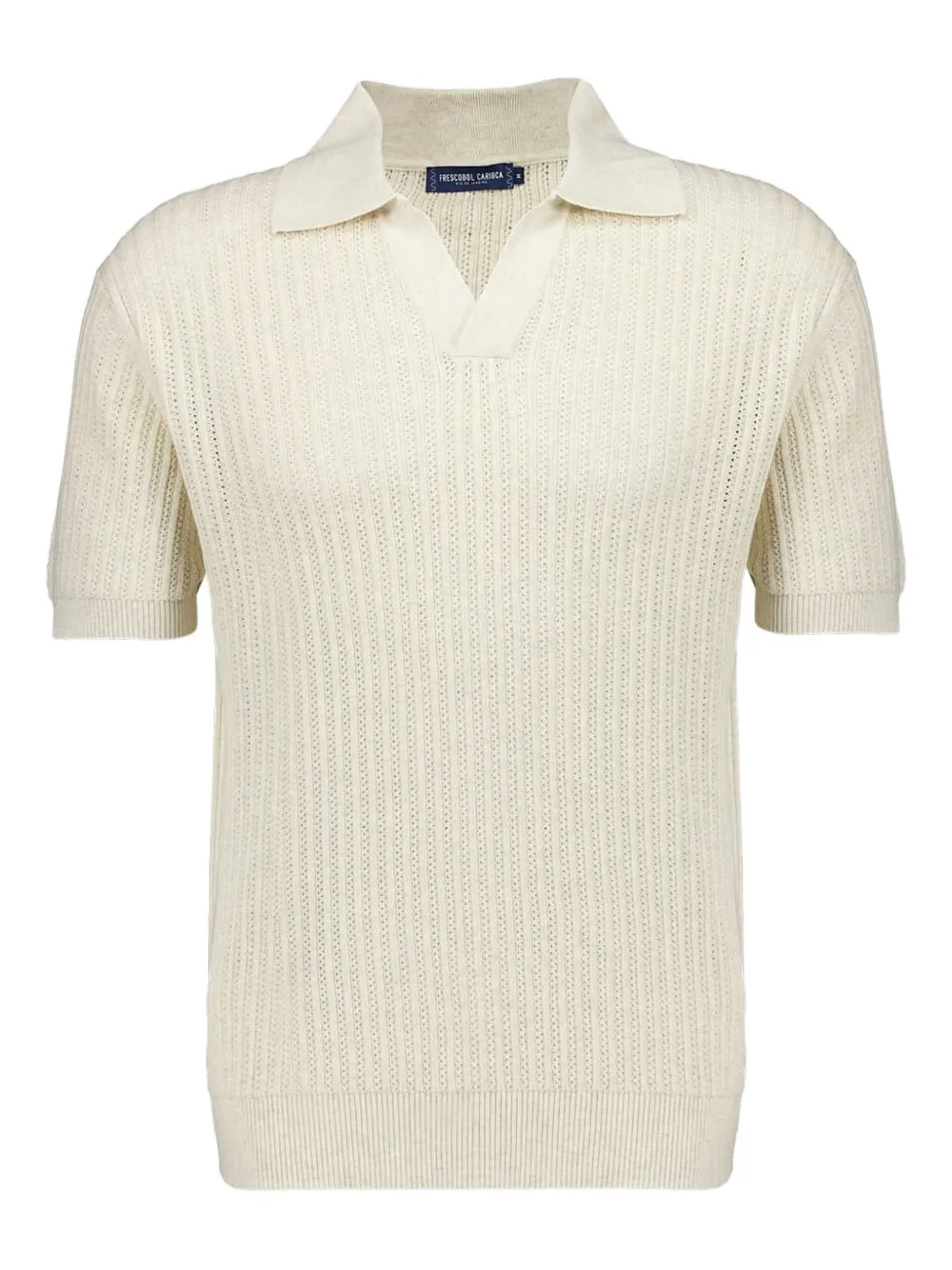 chain-stitch polo shirt