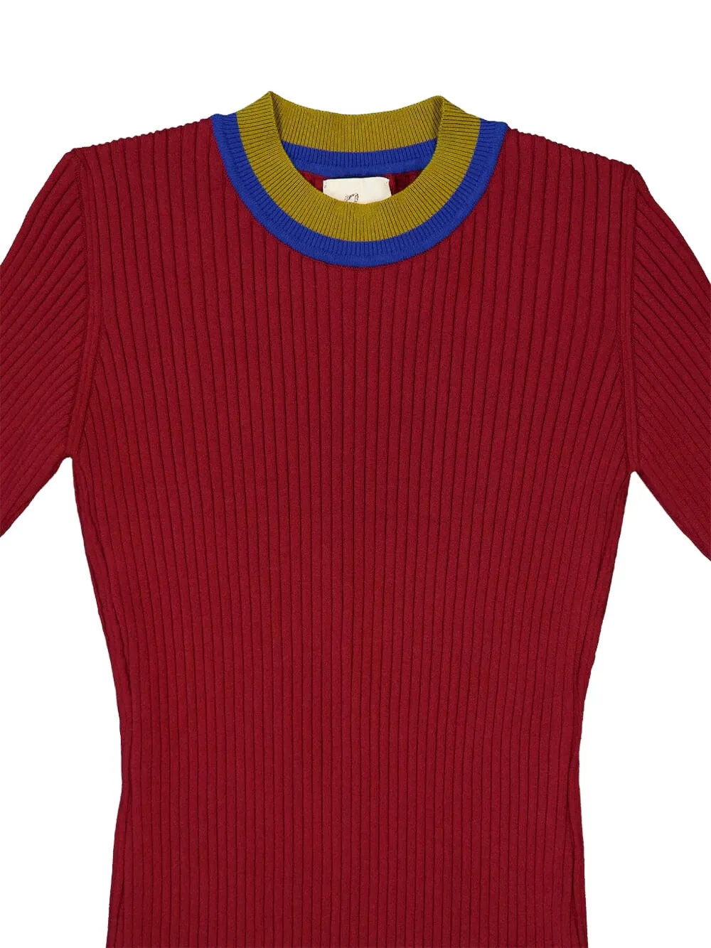 Ribbed Back-Opening Jumper
