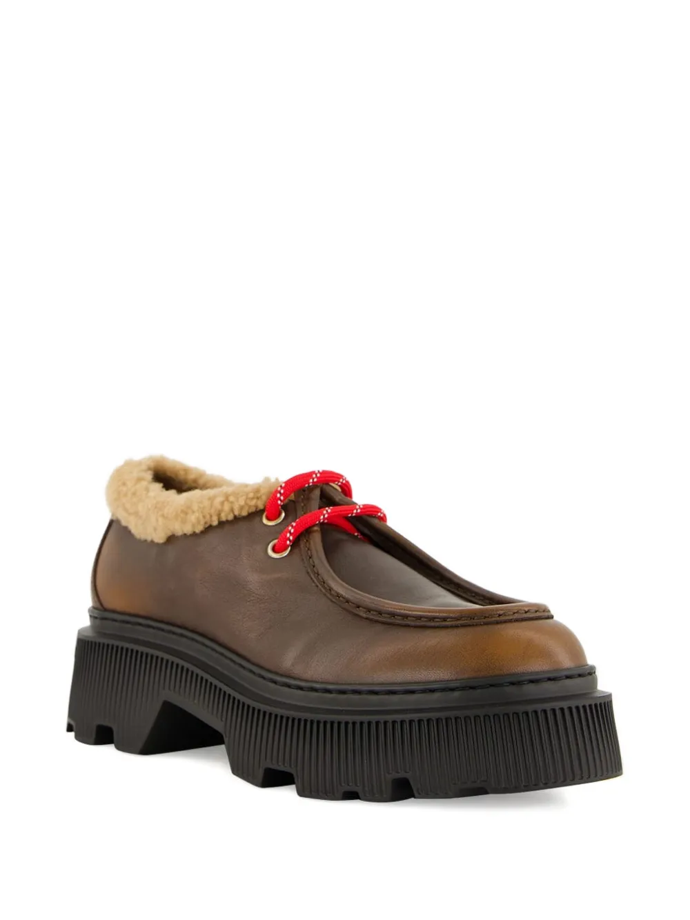 Santoni Leather Derby Shoes In Multi