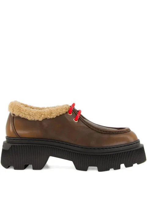 Santoni zapatos derby de piel