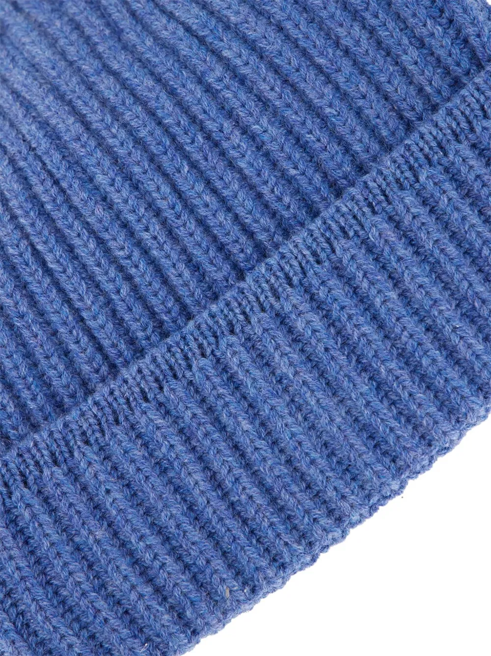 Piacenza Cashmere Geribbelde kasjmier muts - Blauw