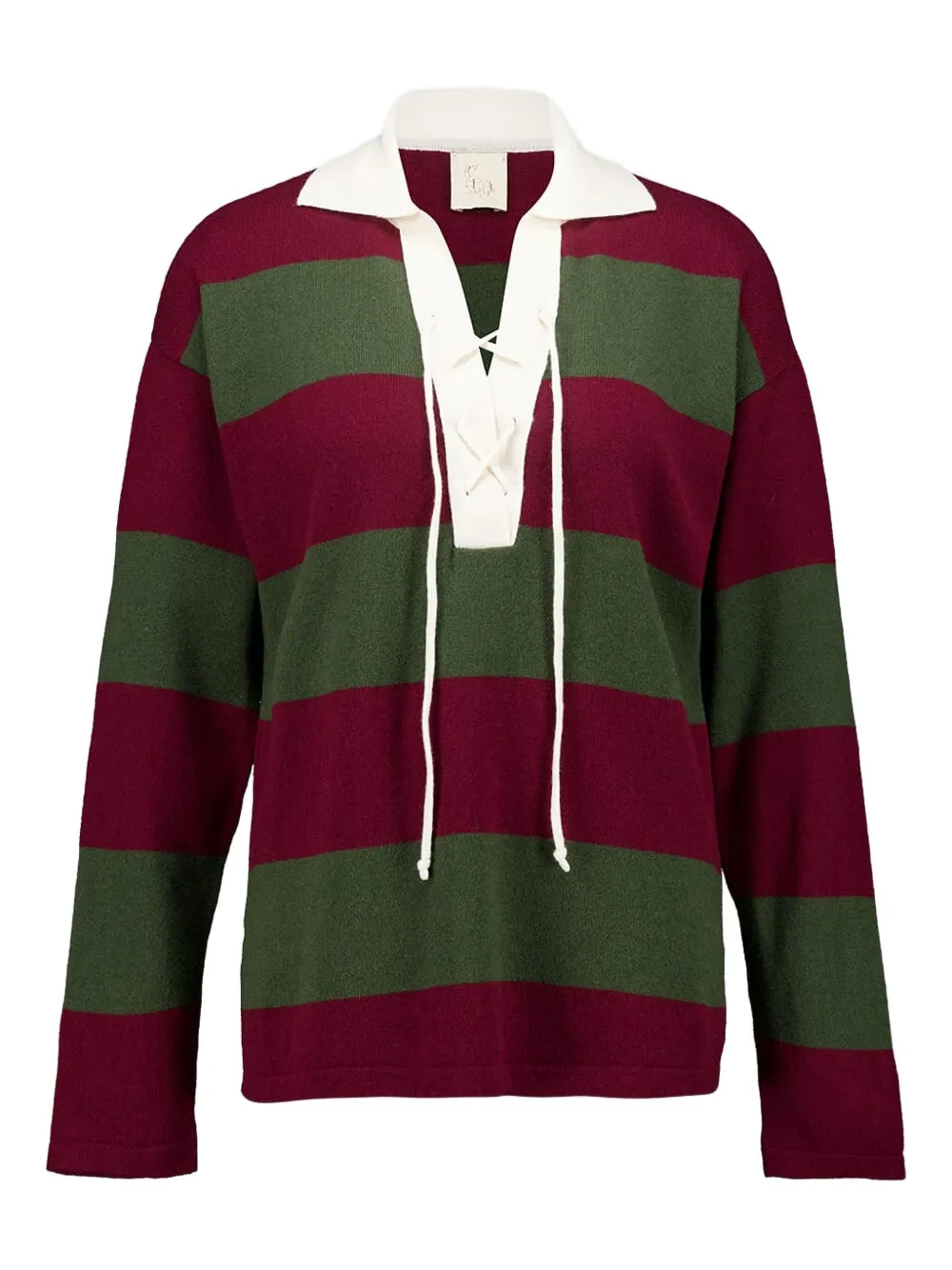 Paula Striped Knitted Polo Shirt In Multi