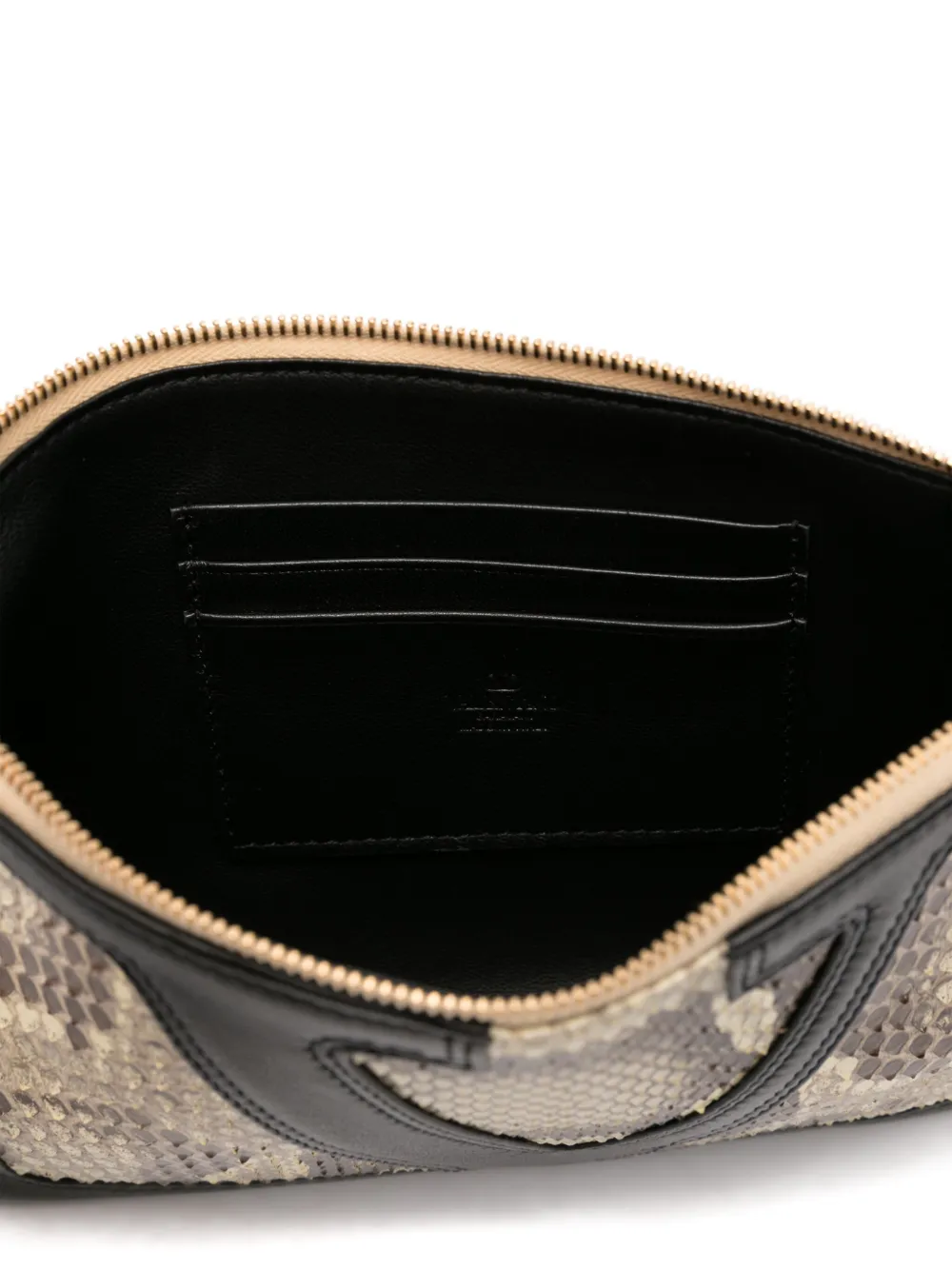 Valentino Garavani Viva Superstar leather clutch bag Beige