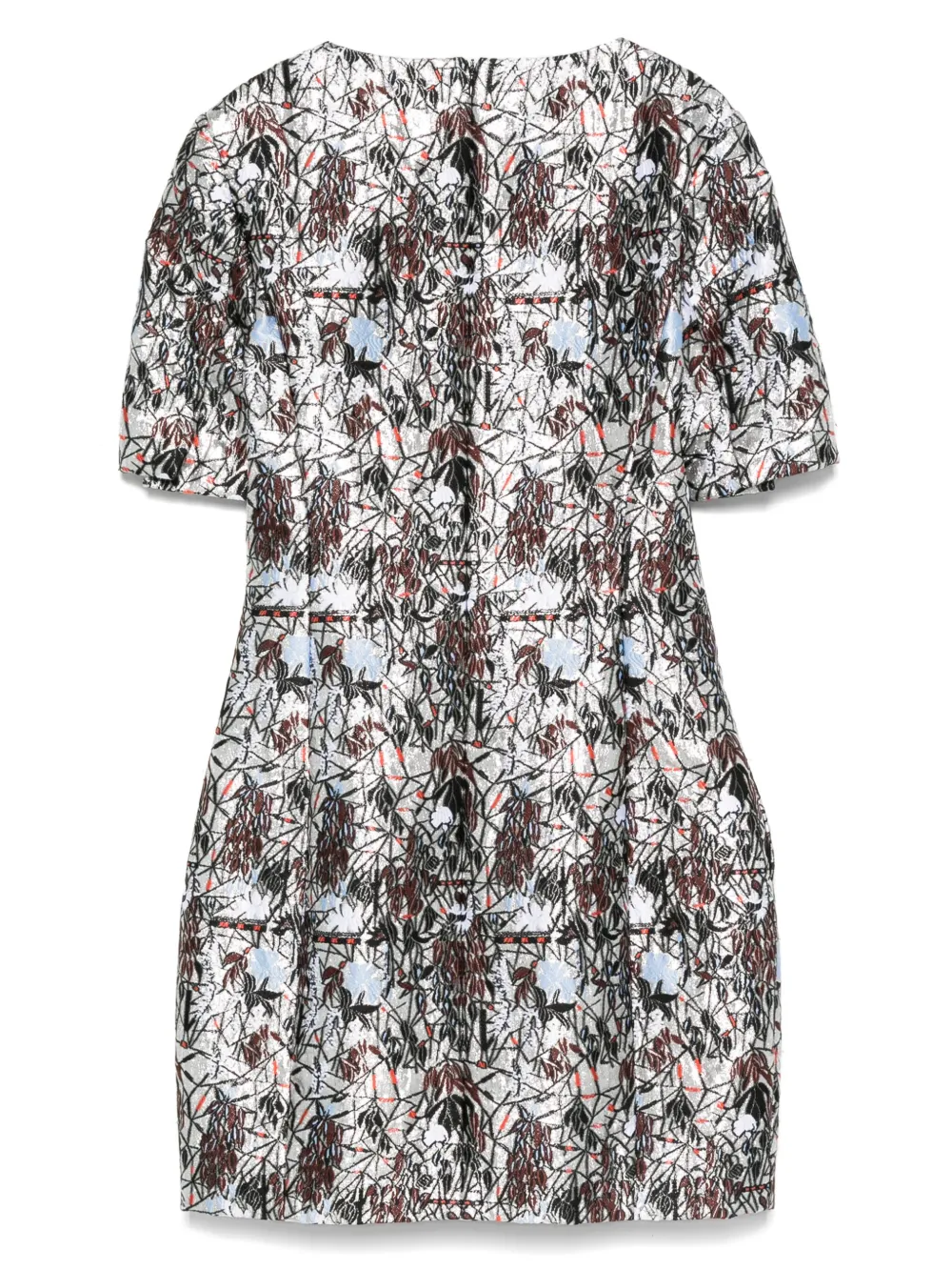 Christian Dior Pre-Owned 2010s zijden jurk met bloemenprint - Grijs