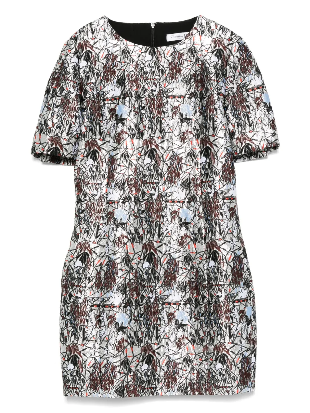 Christian Dior Pre-Owned 2010s フローラル シルクドレス - グレー Christian Dior Pre-Owned 2010s フローラル シルクドレス - グレー
