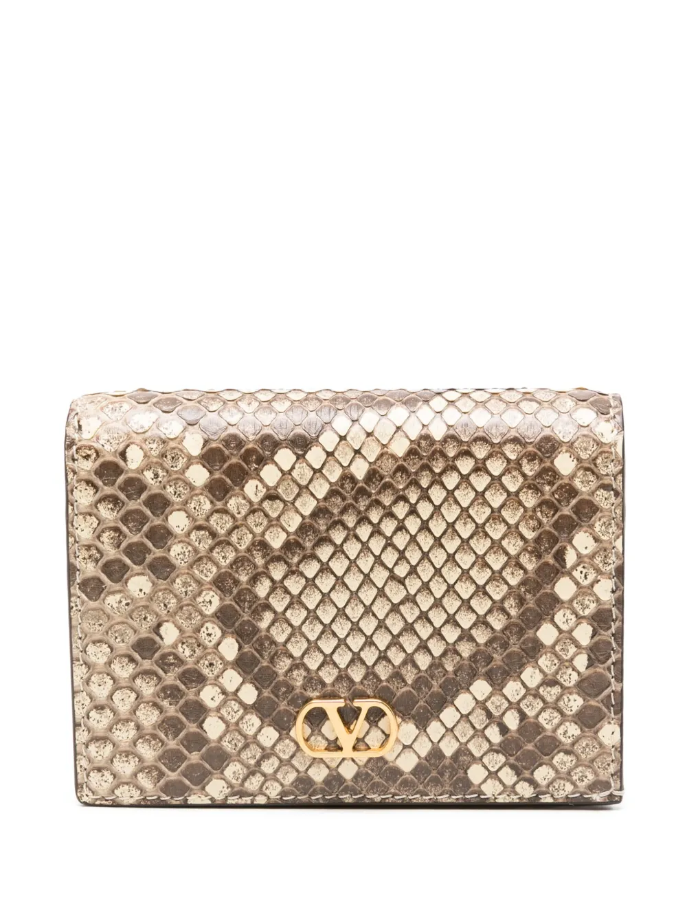 Valentino Garavani Riem met slangenleer-effect Beige