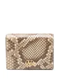 Valentino Garavani snakeskin-effect wallet - Neutrals