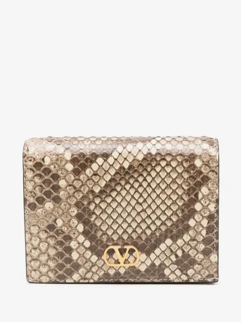 Valentino Garavani snakeskin-effect wallet