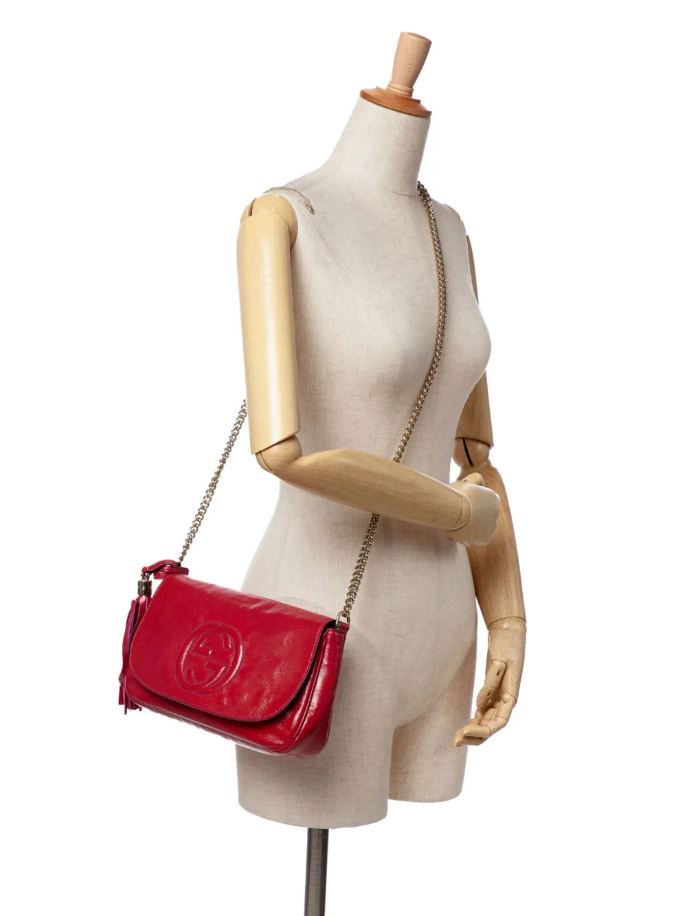 Gucci Pre-Owned 2016-2024 Medium Patent Soho Chain Flap crossbody bag | Pre-Owned | Image 2