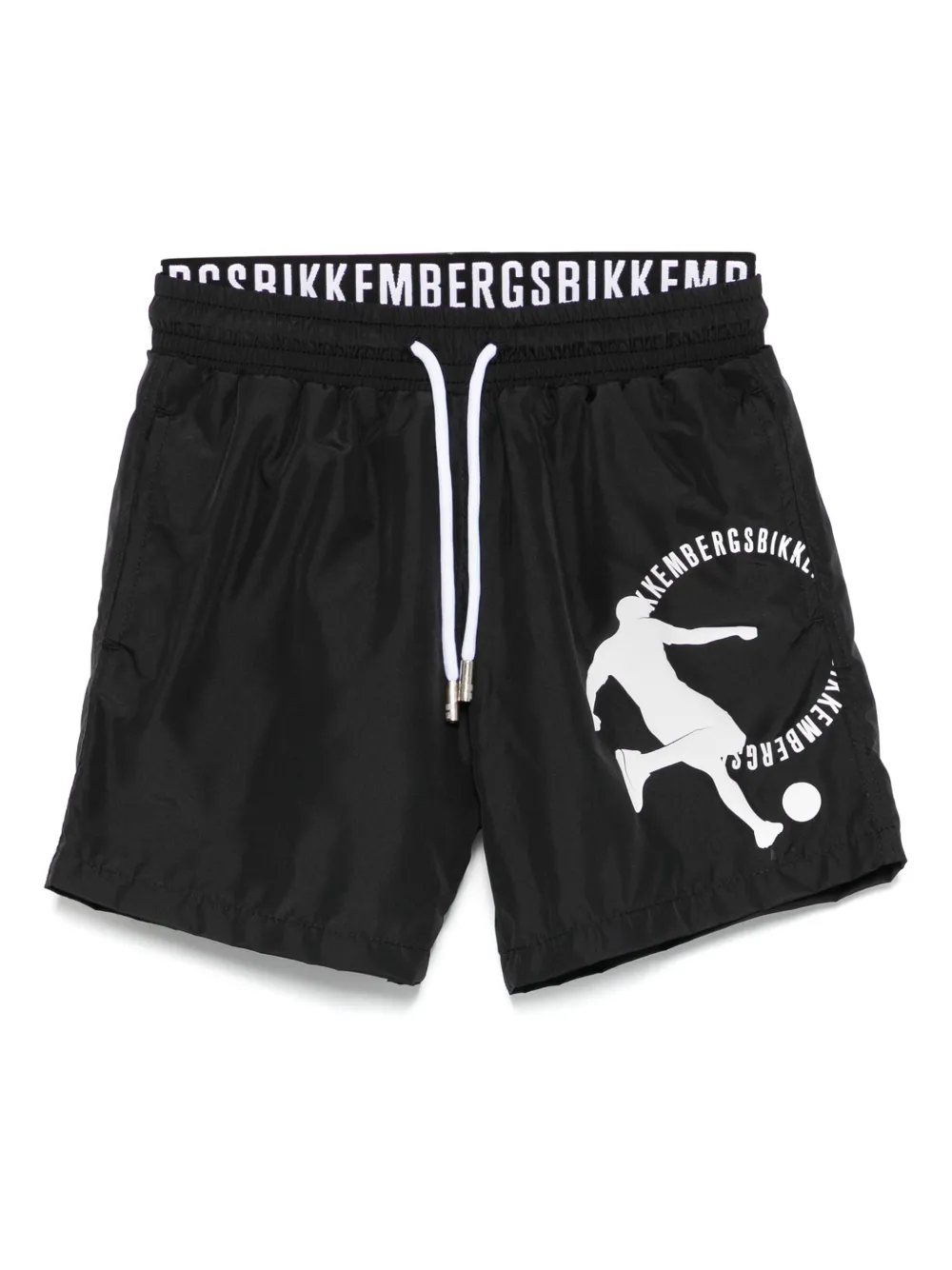 BIKKEMBERGS KIDS Zwembroek met logoprint Zwart