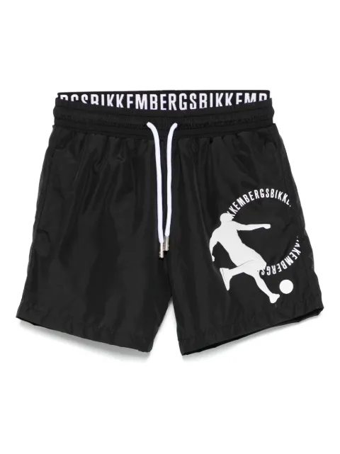 BIKKEMBERGS KIDS shorts de playa con logo estampado