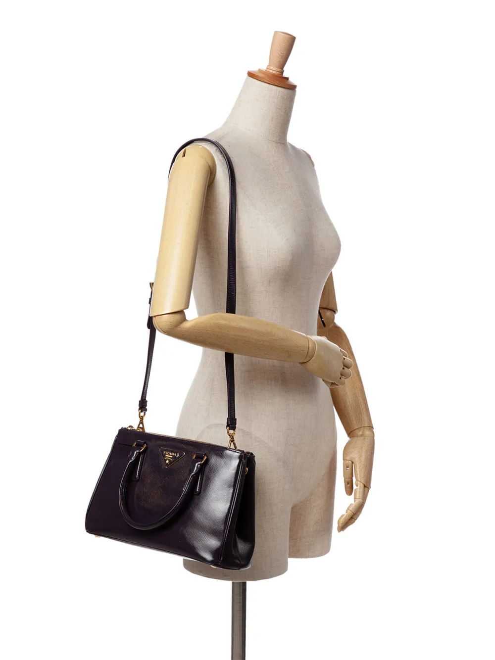 Prada Pre-Owned 2010-2024 Small Saffiano Vernice Galleria Double Zip satchel | Pre-Owned | Image 2